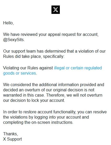 elon musk illegal services permanently suspended